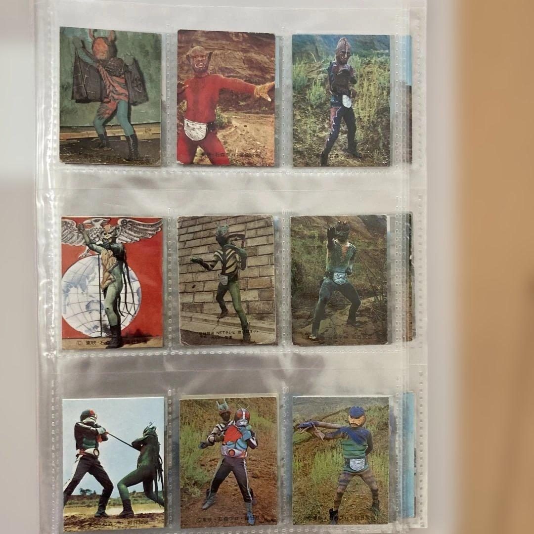 昭和レトロ★旧カルビー仮面ライダーカード1番から100番の連番★アルバム付き