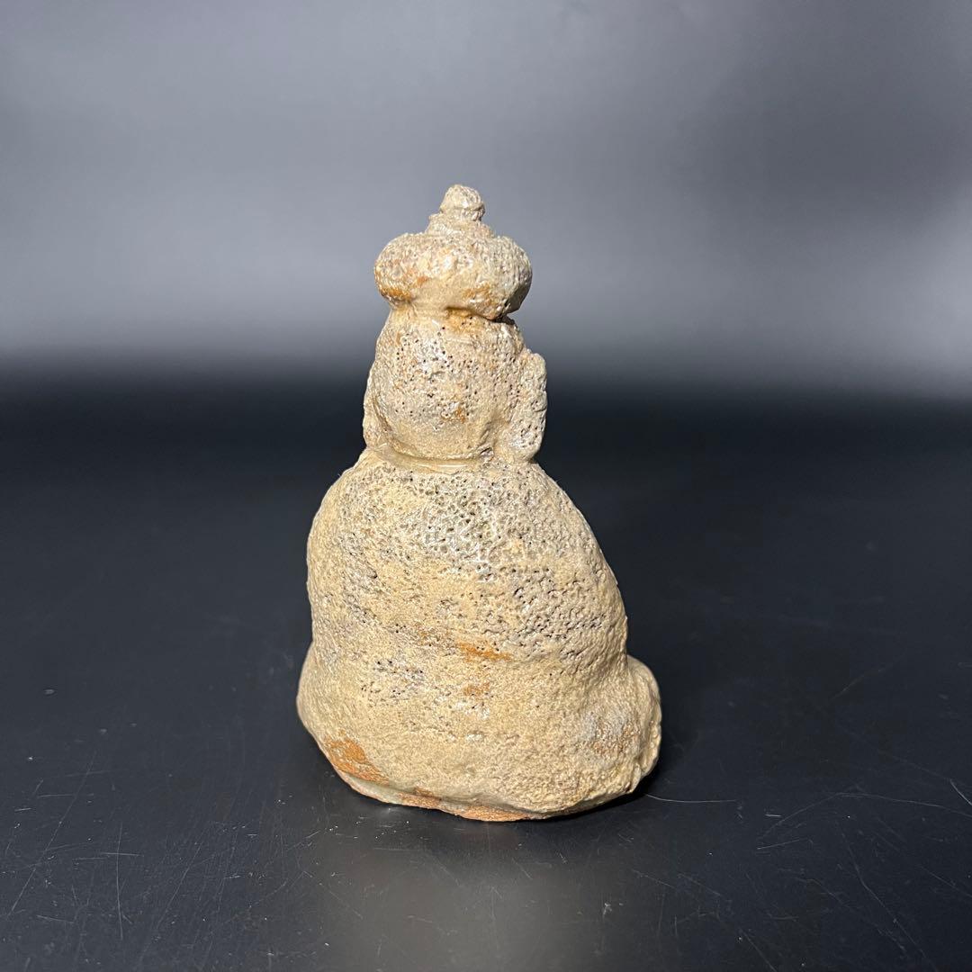 ◎古道具 庵々◎時代物 陶製 閻魔大王像 古陶 仏像 骨董品◎置物仏教美術古美術