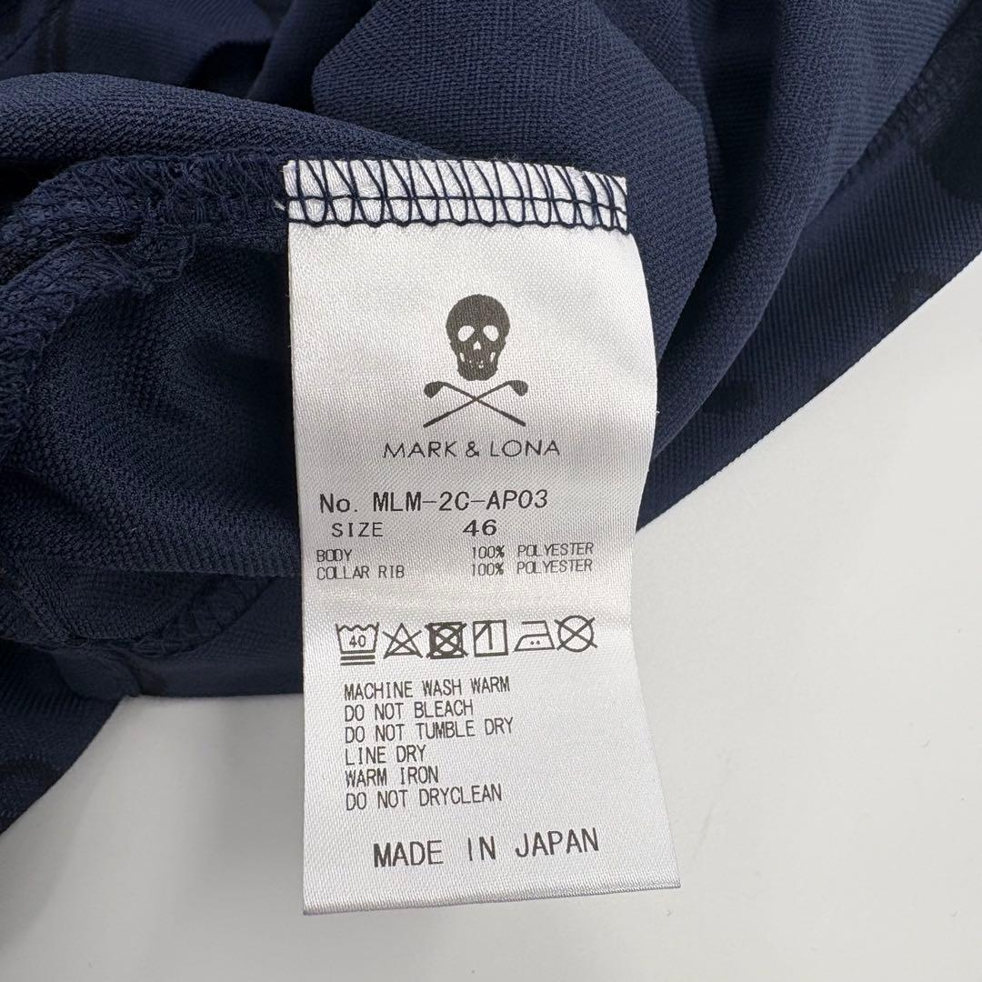 新品タグ付き　マークアンドロナ　ポロシャツ 46 M 紺 ゴルフウェア　915