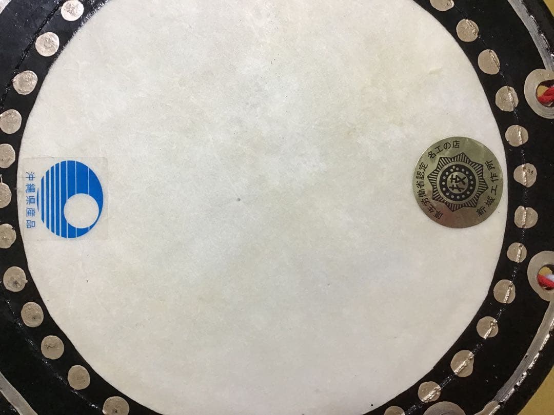 沖縄 エイサー 締め太鼓(大)直径30cm＋バチ 新城工作所