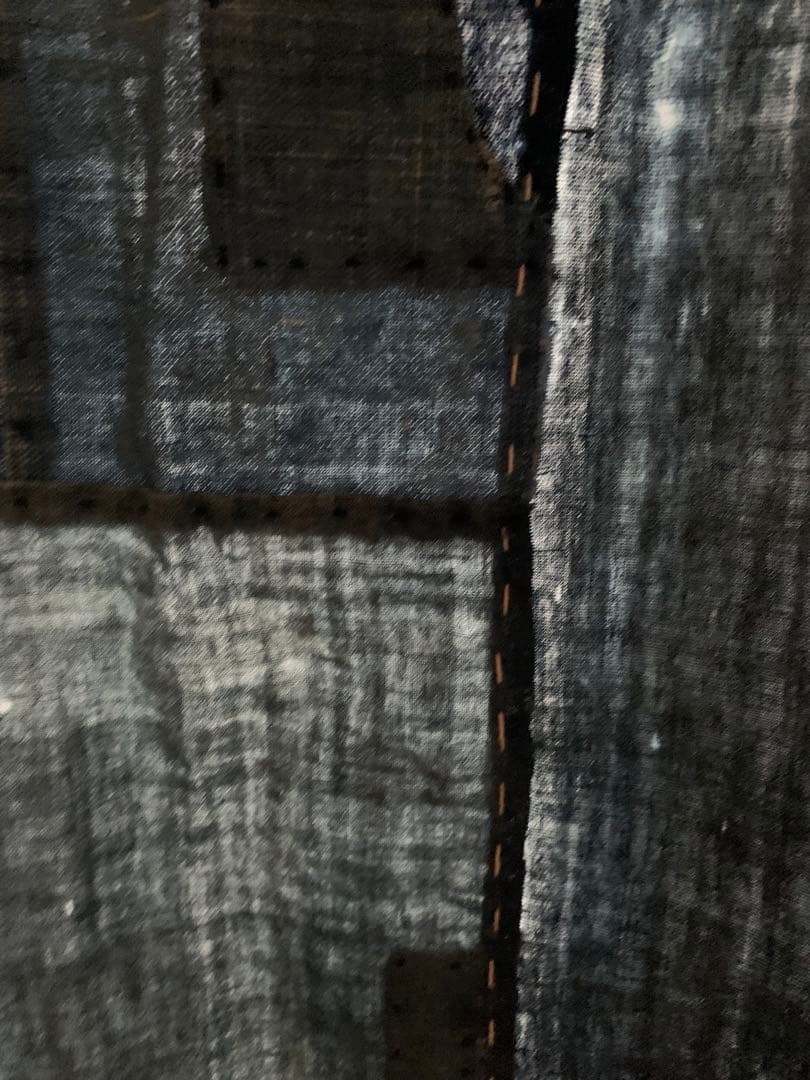 古道具インディゴパッチワーク生地