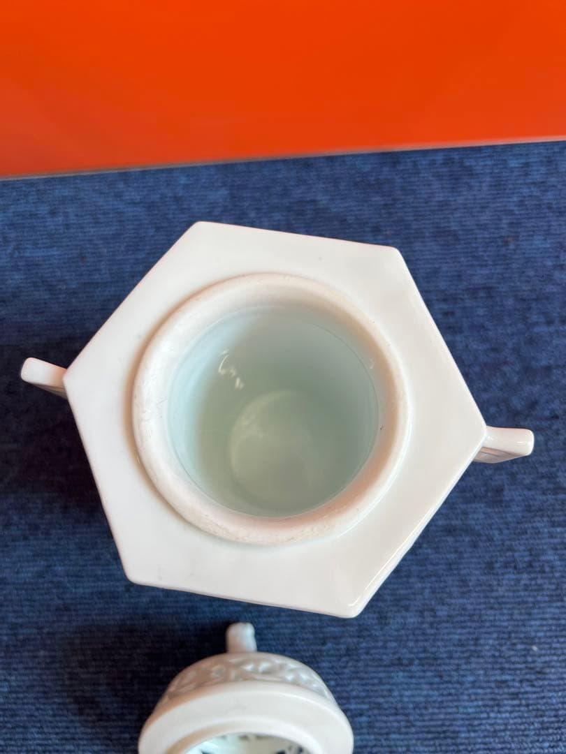 862   十三代 三川内玉泉 透かし彫り　香炉　未使用