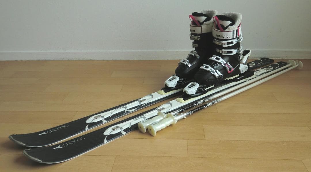 ■■送料無料■ATOMIC■女性用スキーセット■板159靴25.5■メンテ付■■