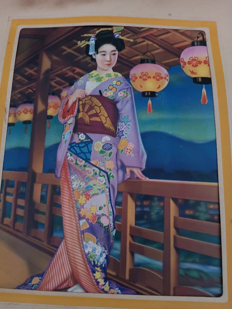 古川タクシー関係資料　２点　タクシー　自動車　古川町　写真　カレンダー　美人