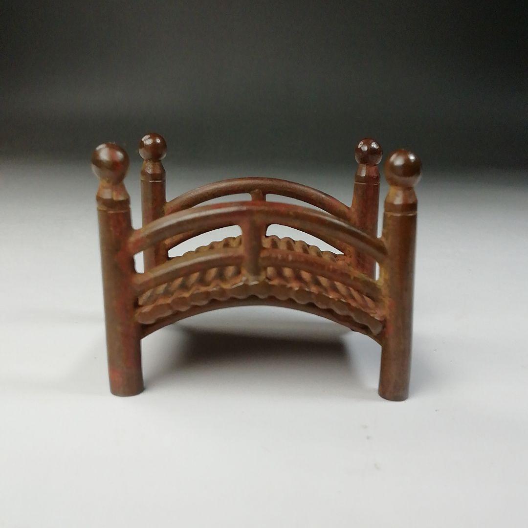 Ｔ６８２　蓋置　『橋　鋳銅蓋置』『伊波慶州』　共箱　茶道具