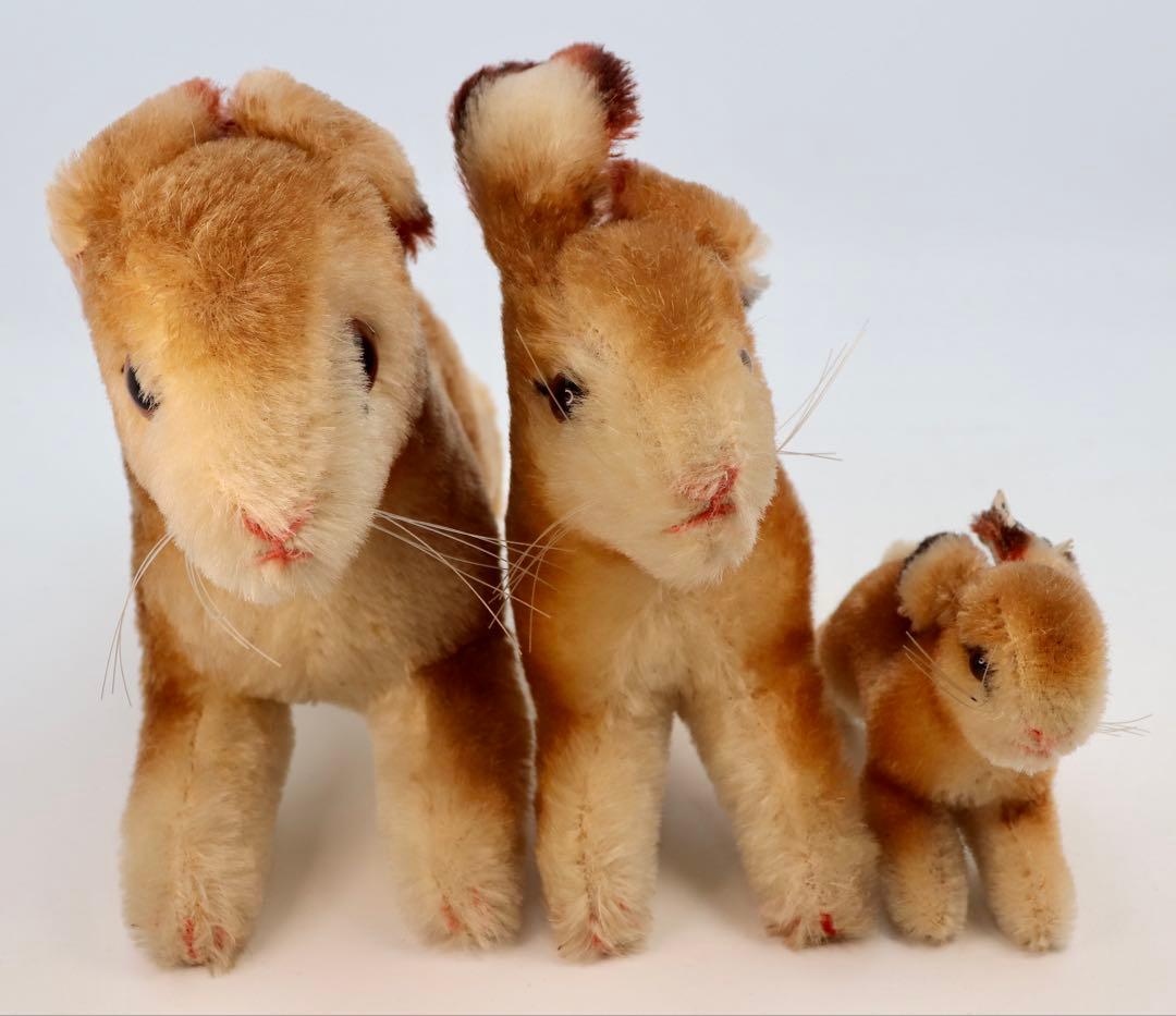 ビンテージ・シュタイフ・ラビット大中小3体セット 0135/17,14,08