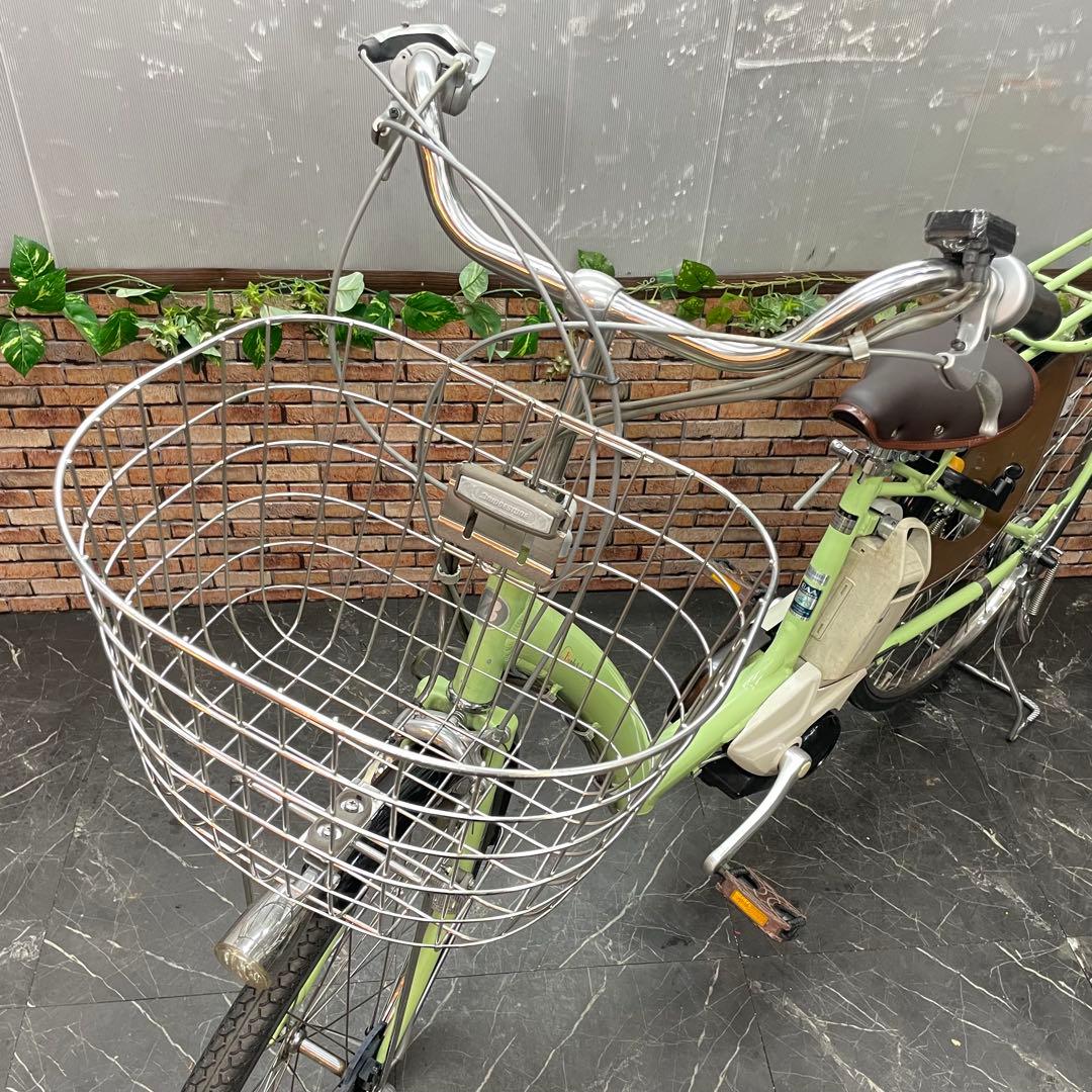 【65】電動自転車 ブリヂストン BEAUTE ボーテ 黄緑 3人乗り対応