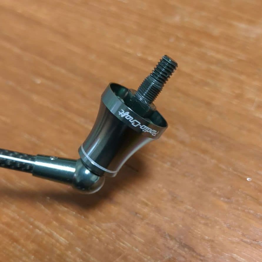 ロデオクラフト RCシングルカーボンハンドル 48mm シマノ用 ノブ社外品