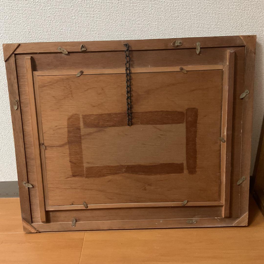 刺繍 二匹の猫 額装仕立て 前面ガラス仕様 何時掲載可能