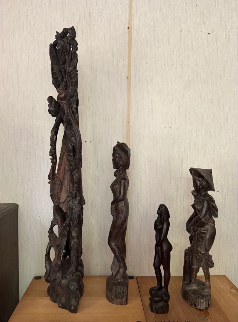 アジア雑貨　インド　置物　神様　レトロ雑貨　木彫り　仏　セット売　ヴィンテージ品