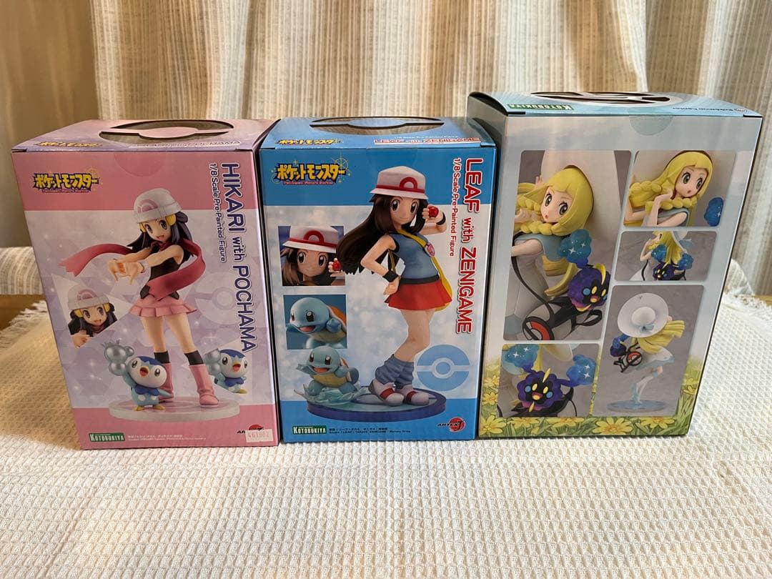 ARTFX J ポケットモンスター　リーフ withゼニガメ　ヒカリ　リーリエ