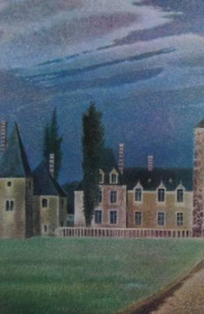 岡鹿之助、【館】、希少な大判額装用画集より、美品、日本人画家