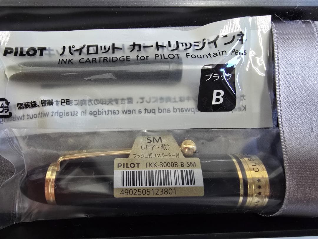 新品 パイロット カスタム743 万年筆 ブラック 中字/軟