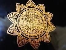 籃胎蒟醤(ランタイキンマ)花文丸盆 文綺堂製 香川漆器 本漆器 骨董 時代物