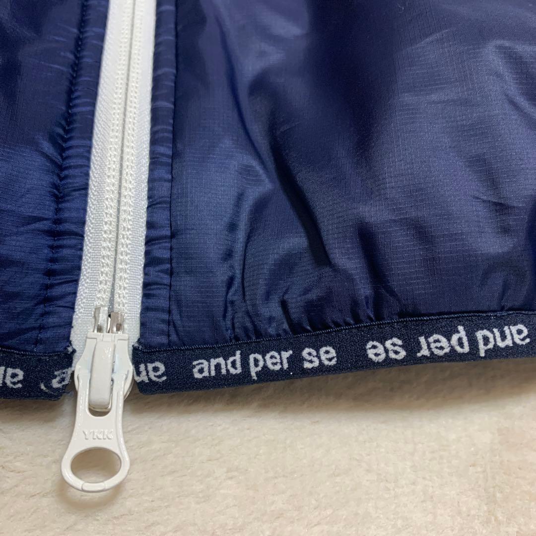 ぽ*様 and per se 、中綿ジャケット、ネイビーカラー、ＬＬサイズ