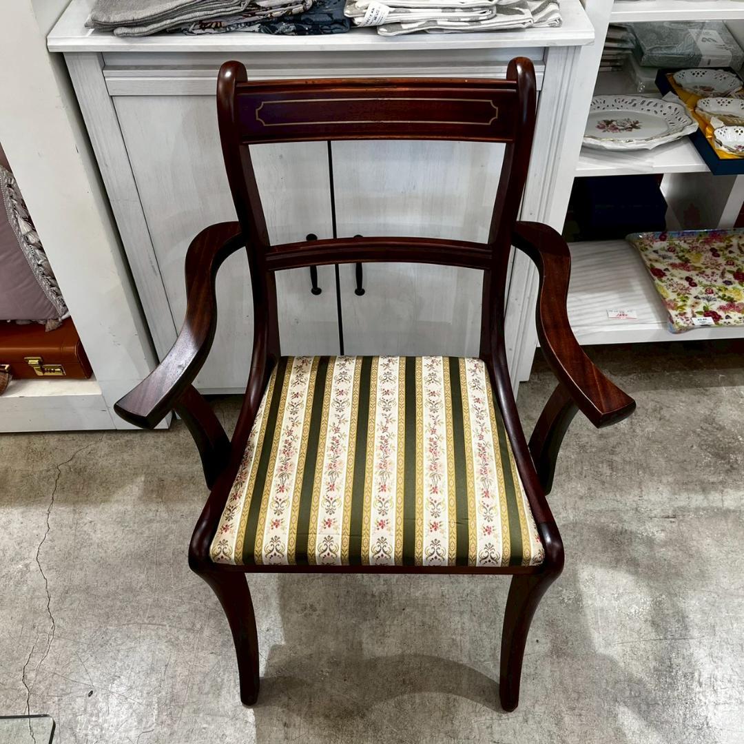 イギリス家具 リージェンシー様式 マホガニー アームチェア ダイニングチェア