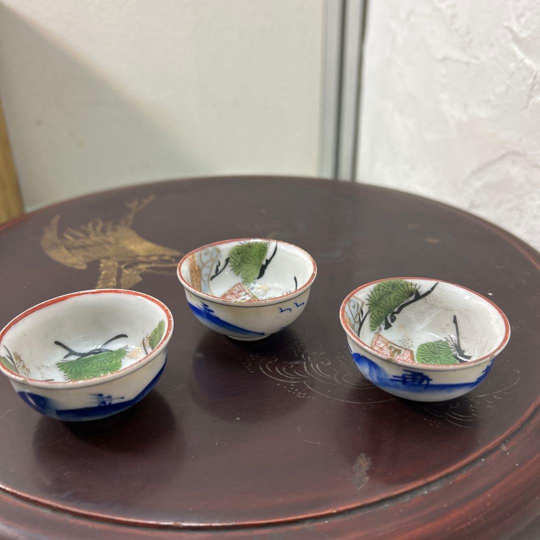 ☆九谷焼煎茶器　古鈴　茶櫃　茶托　酒器☆