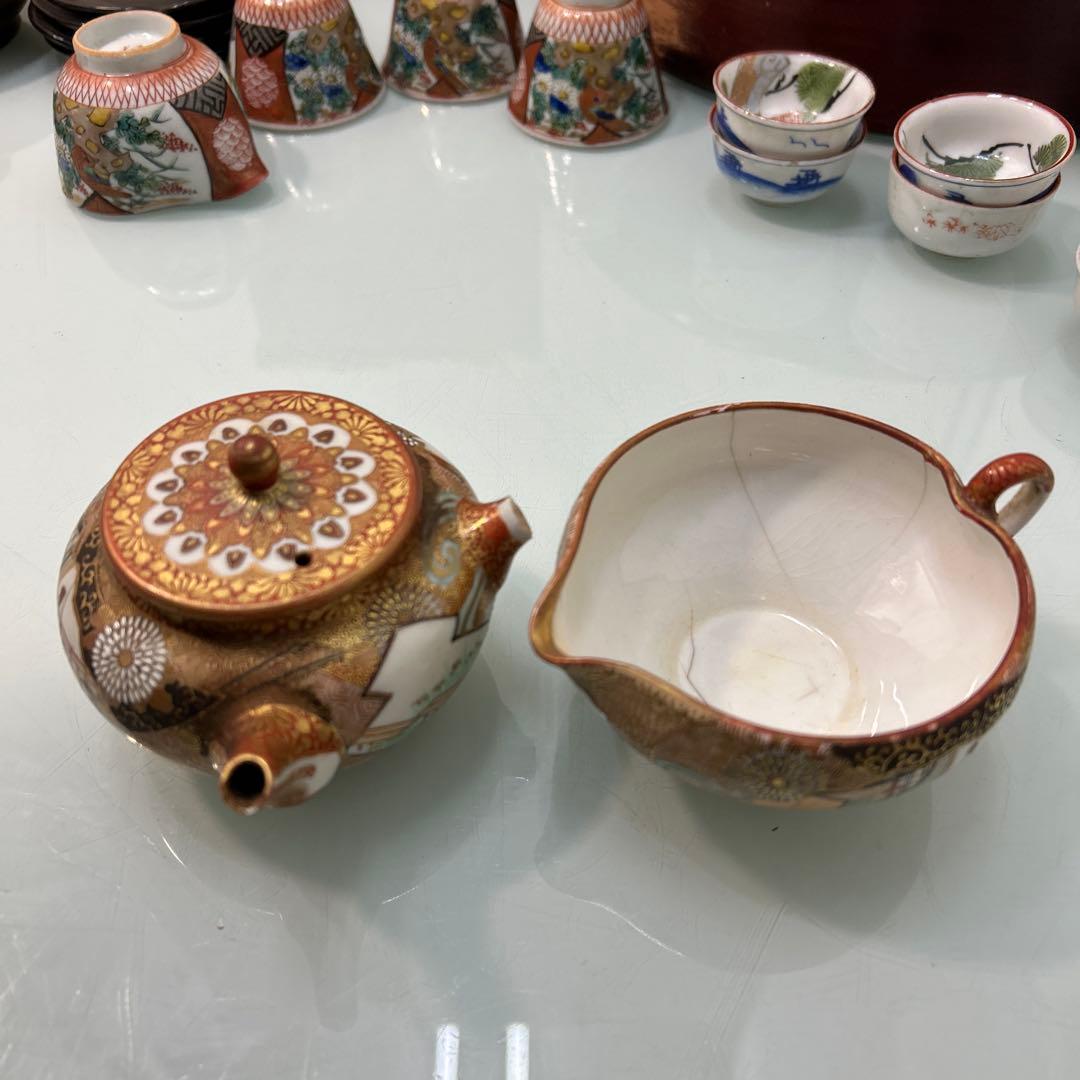 ☆九谷焼煎茶器　古鈴　茶櫃　茶托　酒器☆