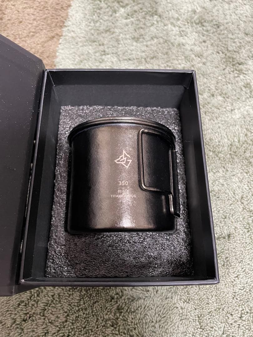 【美品】BLACKISHGEAR ブラックチタンマグカップ 350ml