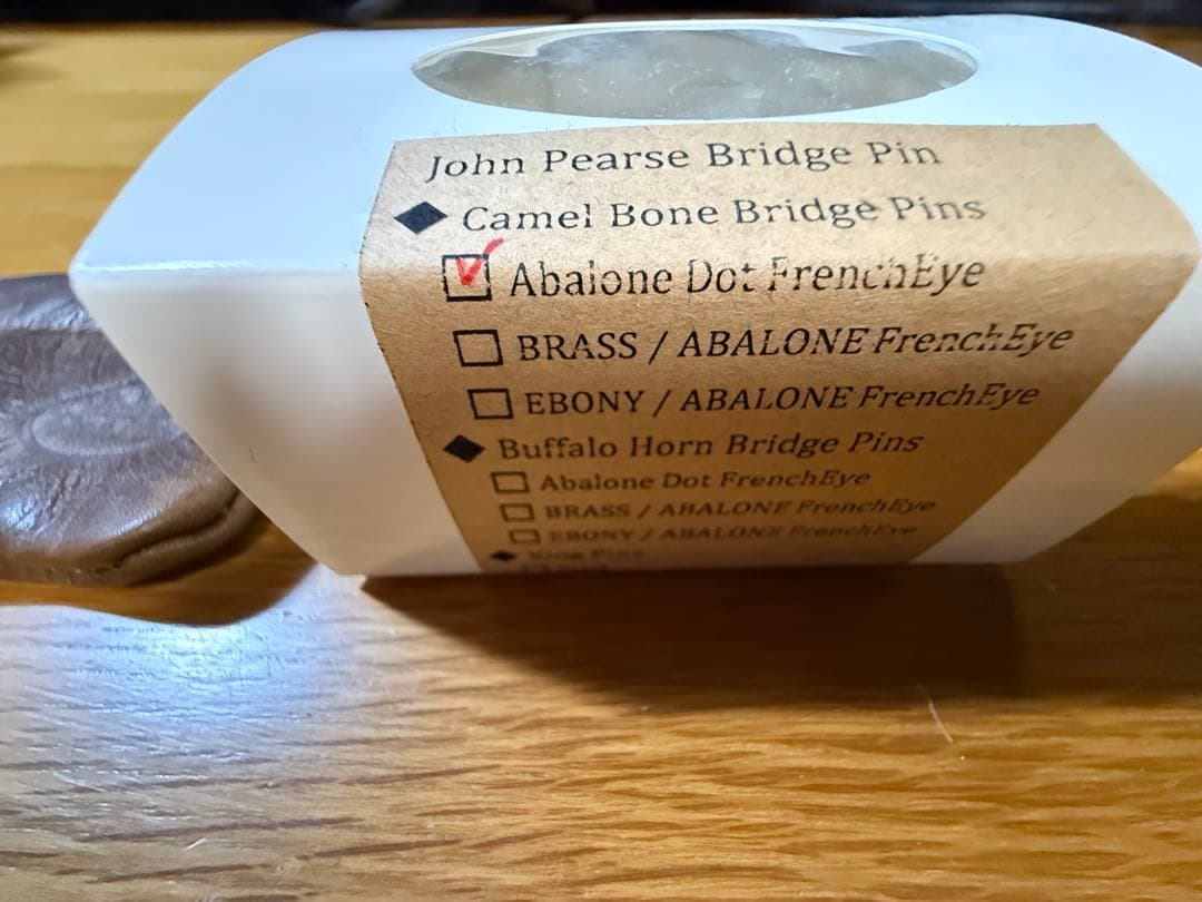 John Pearse Camel Bone Bridge Pins 5個セット