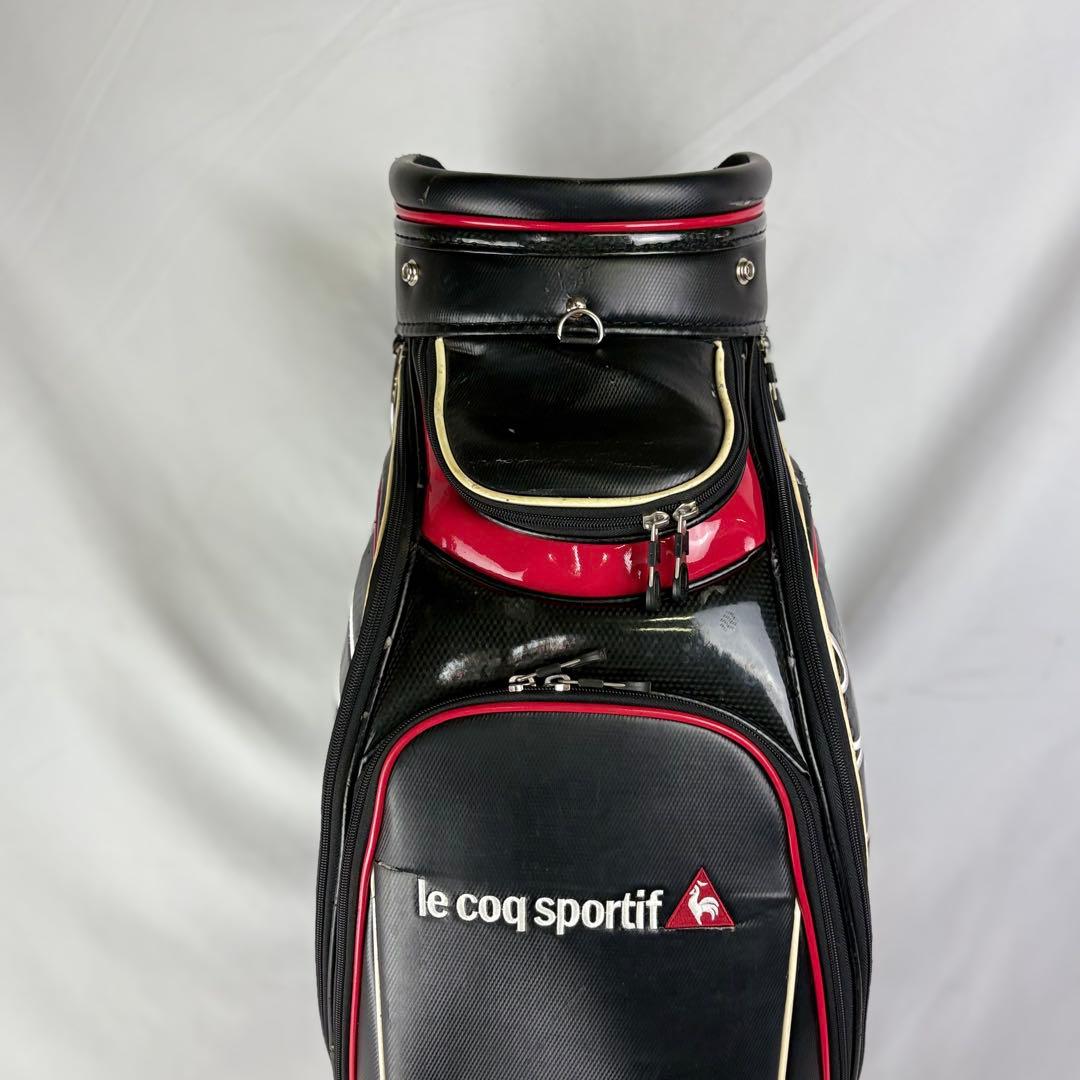 ルコックスポルティフ キャディバッグ ゴルフバッグ 6分割 赤黒