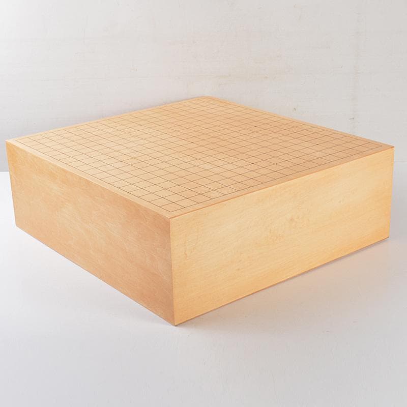 囲碁　生駒碁盤　足付　碁笥　硬質ガラス製碁石　一式　未使用品　C　R7287B