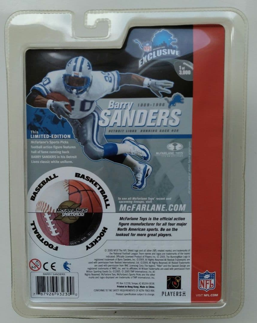(限定品/未開封品)マクファーレンNFL バリー・サンダース 3,000体限定
