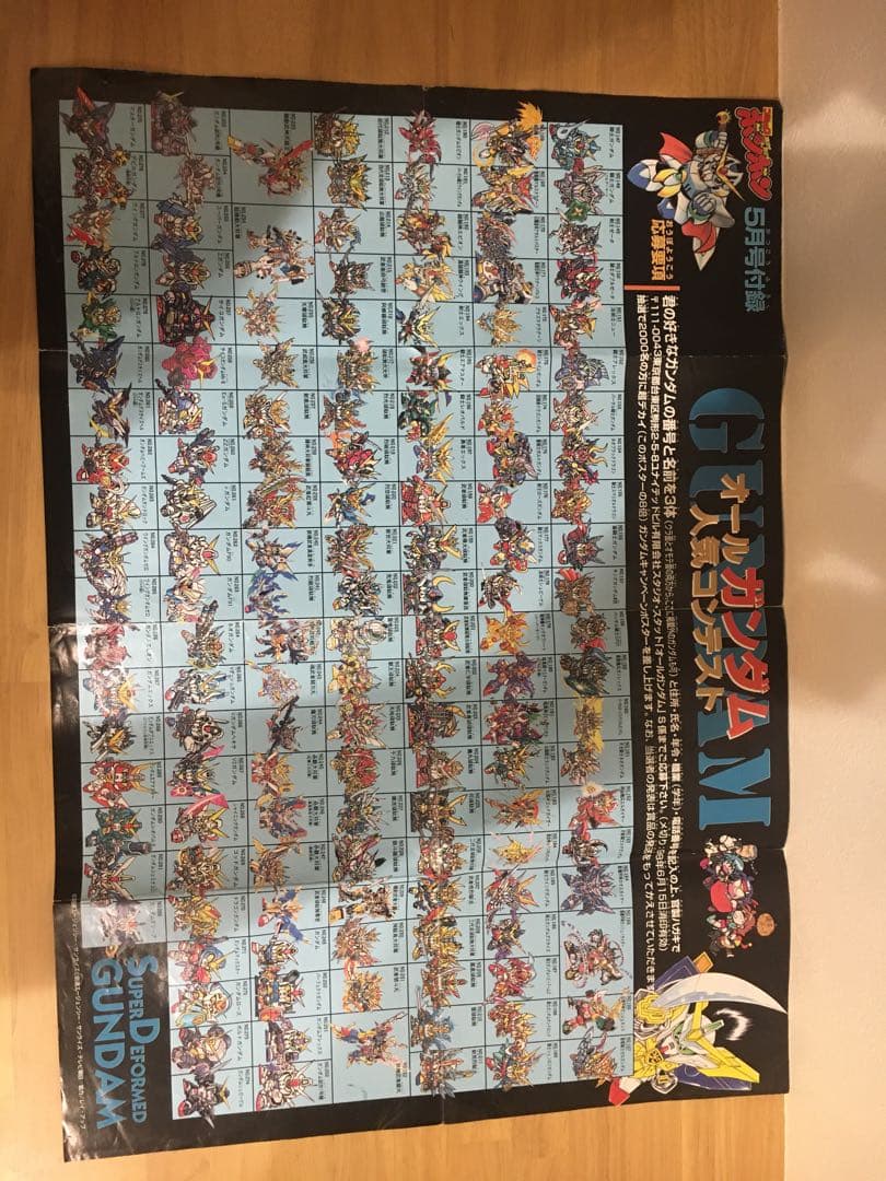 オールガンダム　人気コンテスト　ポスター　コミックボンボン付録