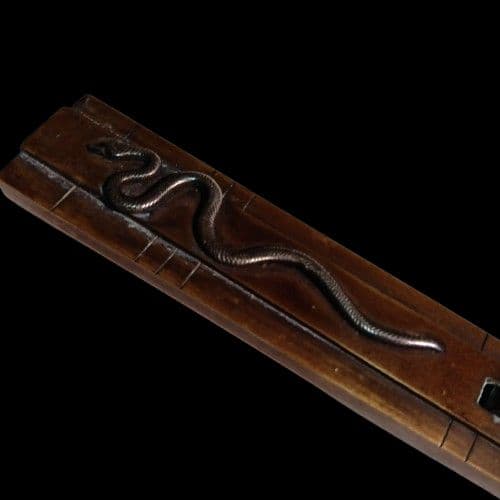江戸時代 「鉄扇 蛇の象嵌細工有」隠し武具 道中差し