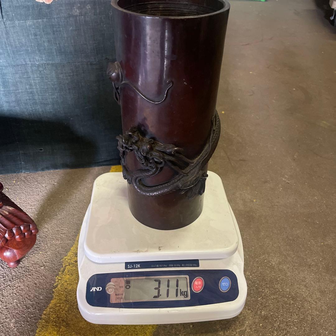 銅器　飛ぶ龍　置物　飾り アンティーク オブジェ アート  銅　レトロ　骨董