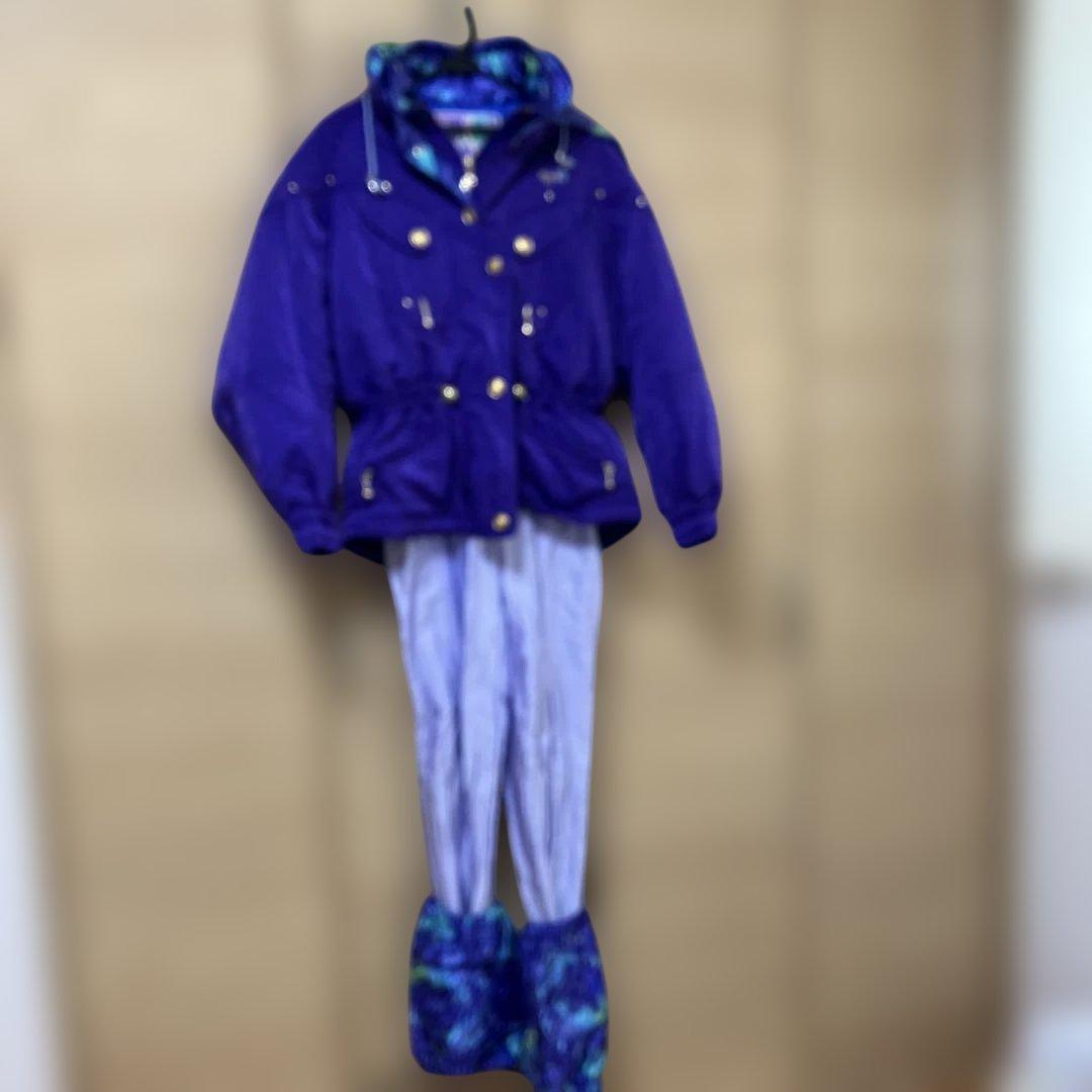 ヴィンテージ　90年代　Ellesse スキーウェアセット 紫 160