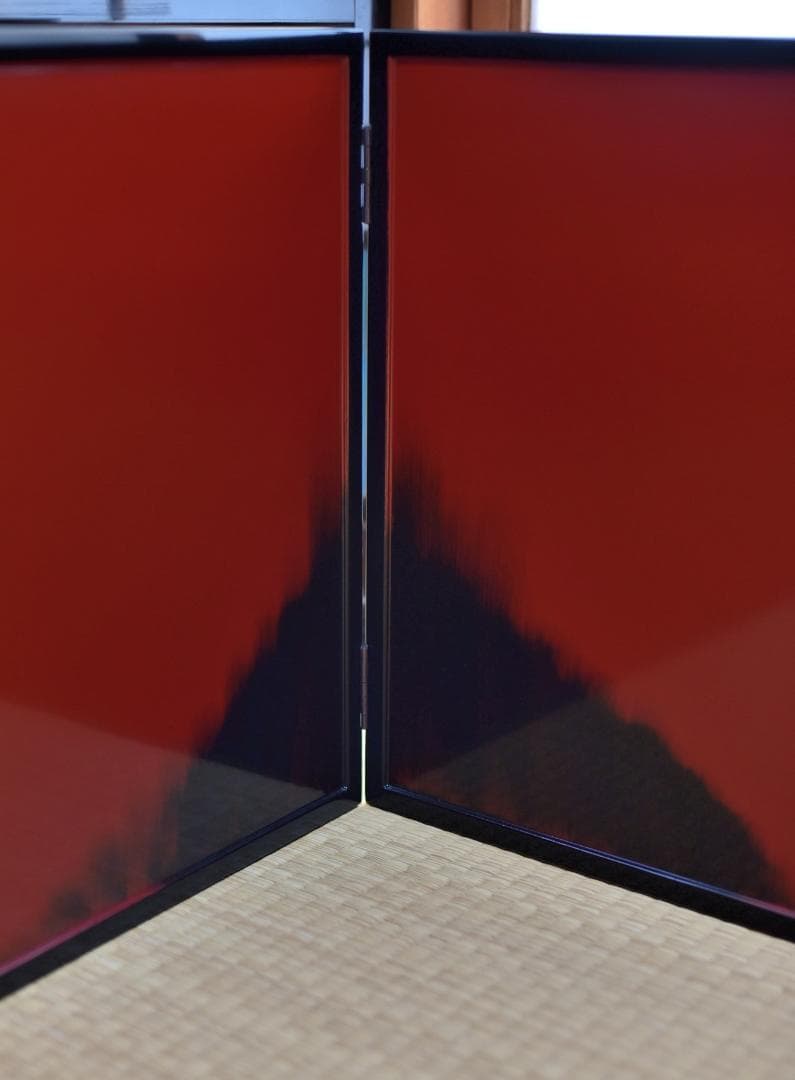 大特価、塗風炉先屛風　静　寛作　【極上品】お茶道具/共箱