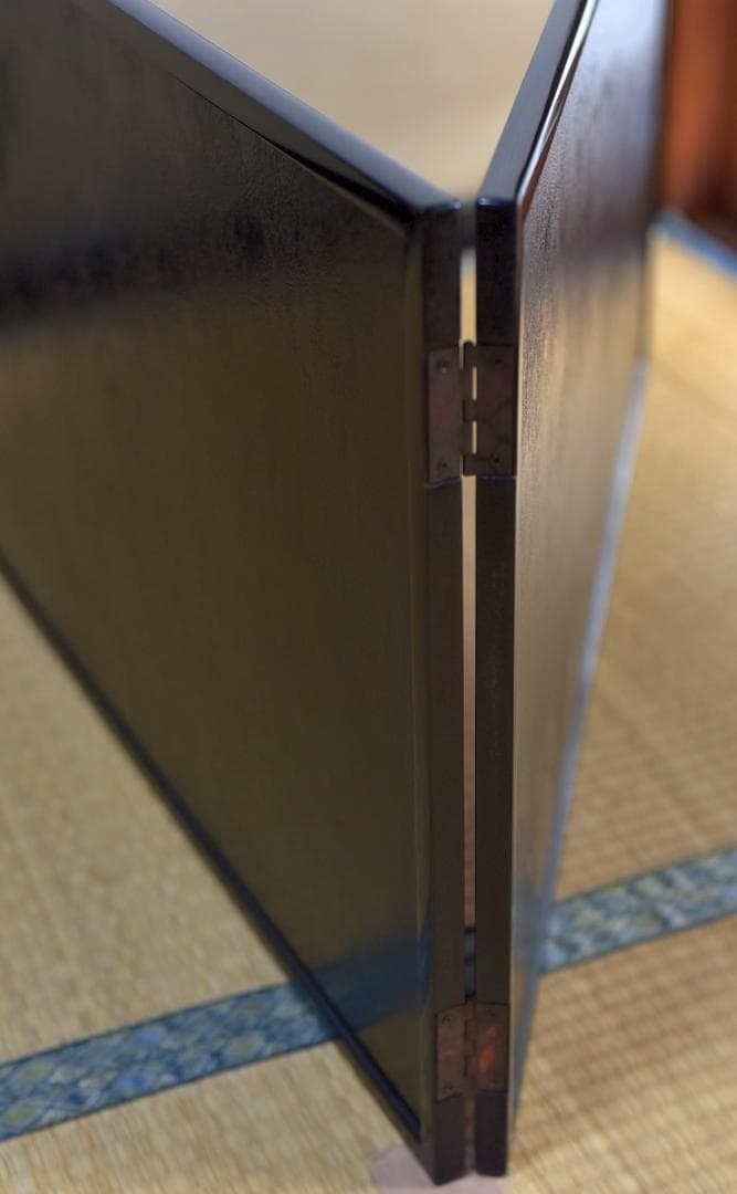 大特価、塗風炉先屛風　静　寛作　【極上品】お茶道具/共箱