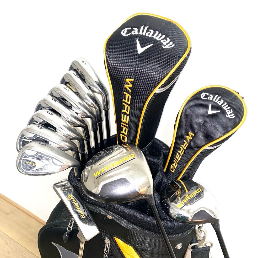 送料込キャロウェイ メンズ用ゴルフクラブ フルセット☆初心者S右キャディバッグ付