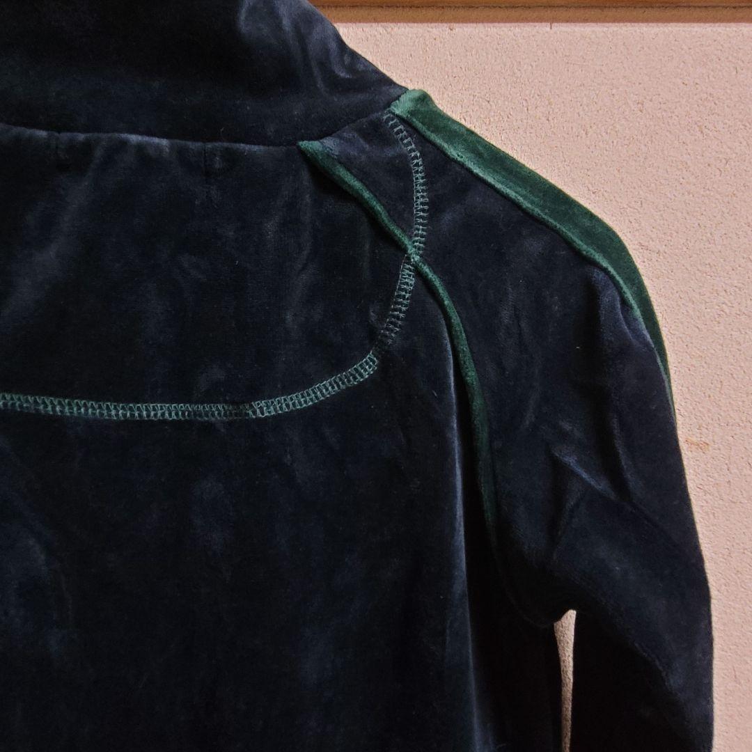 美品グラニフXS　ダークグリーン ベロアトラックジャケット