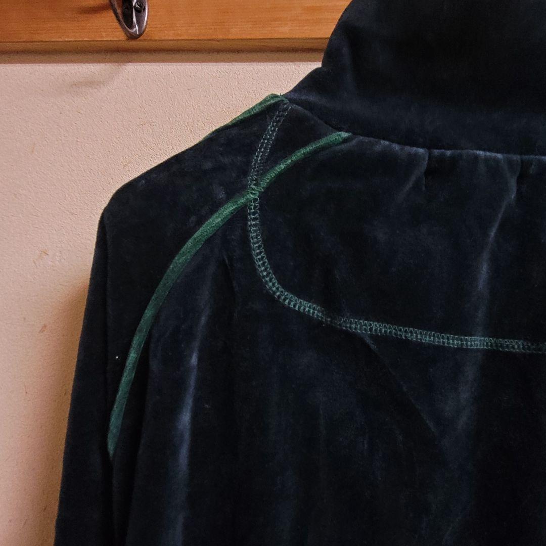 美品グラニフXS　ダークグリーン ベロアトラックジャケット