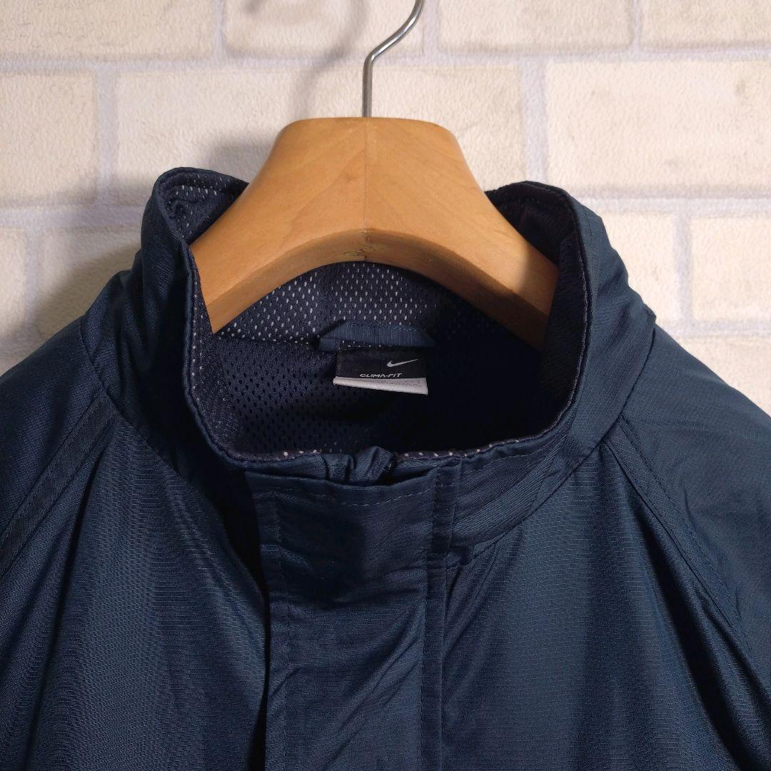 ナイキ★00s インテル PIRELLI 刺繍ロゴ ナイロンジャケット 紺 XL