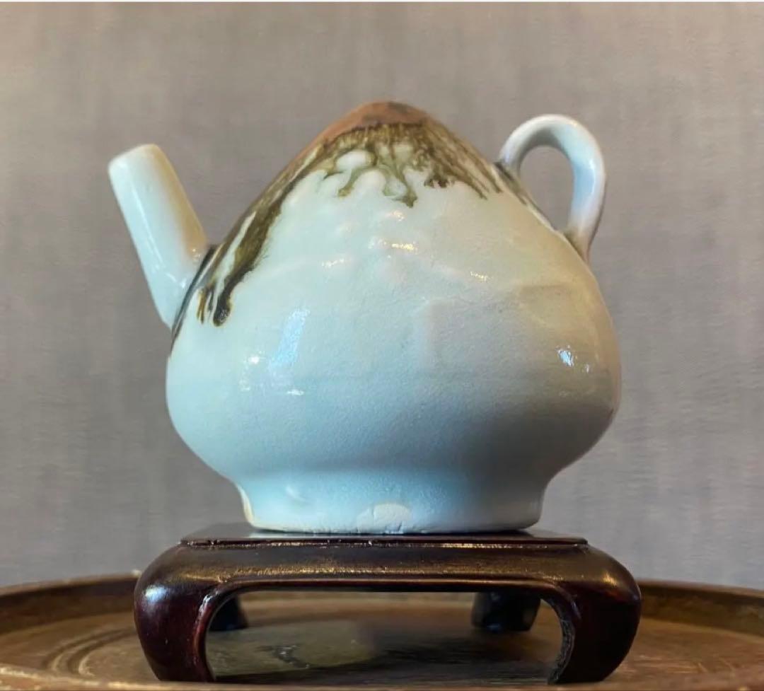 李朝　水滴　梅花　鑑賞台付　一輪挿し ヴィンテージ　レア