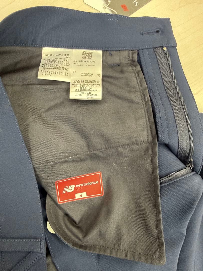 New Balance 新品ゴルフスリム裏起毛ストレッチパンツ ネイビー