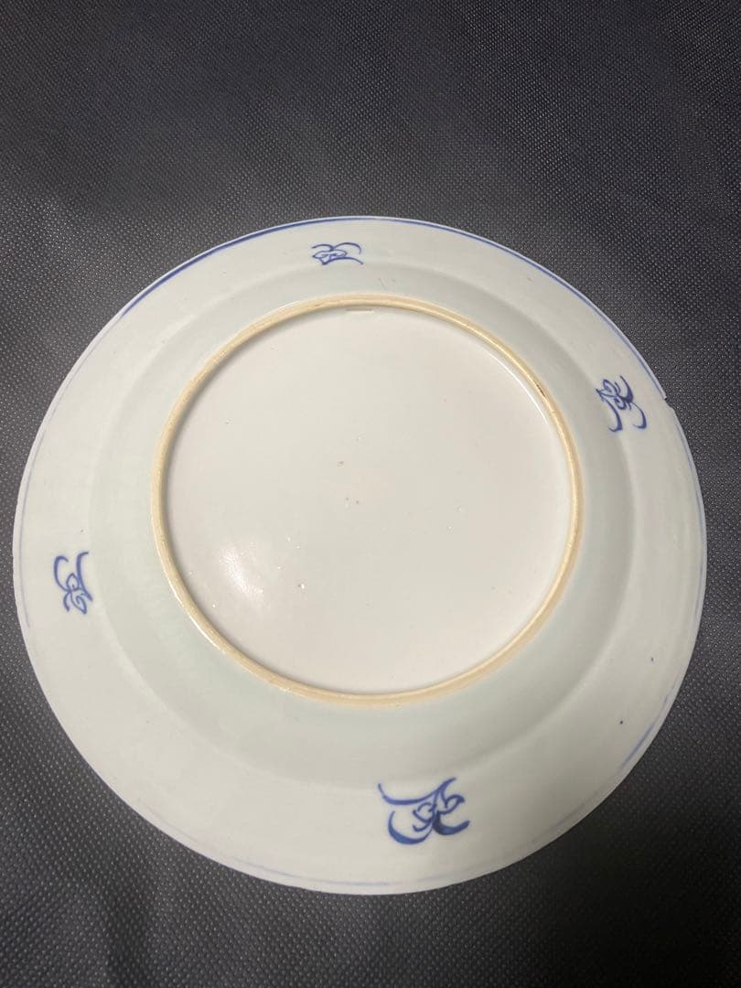 中国古美術 清の乾隆時代 青花　人物庭園　中皿　染付