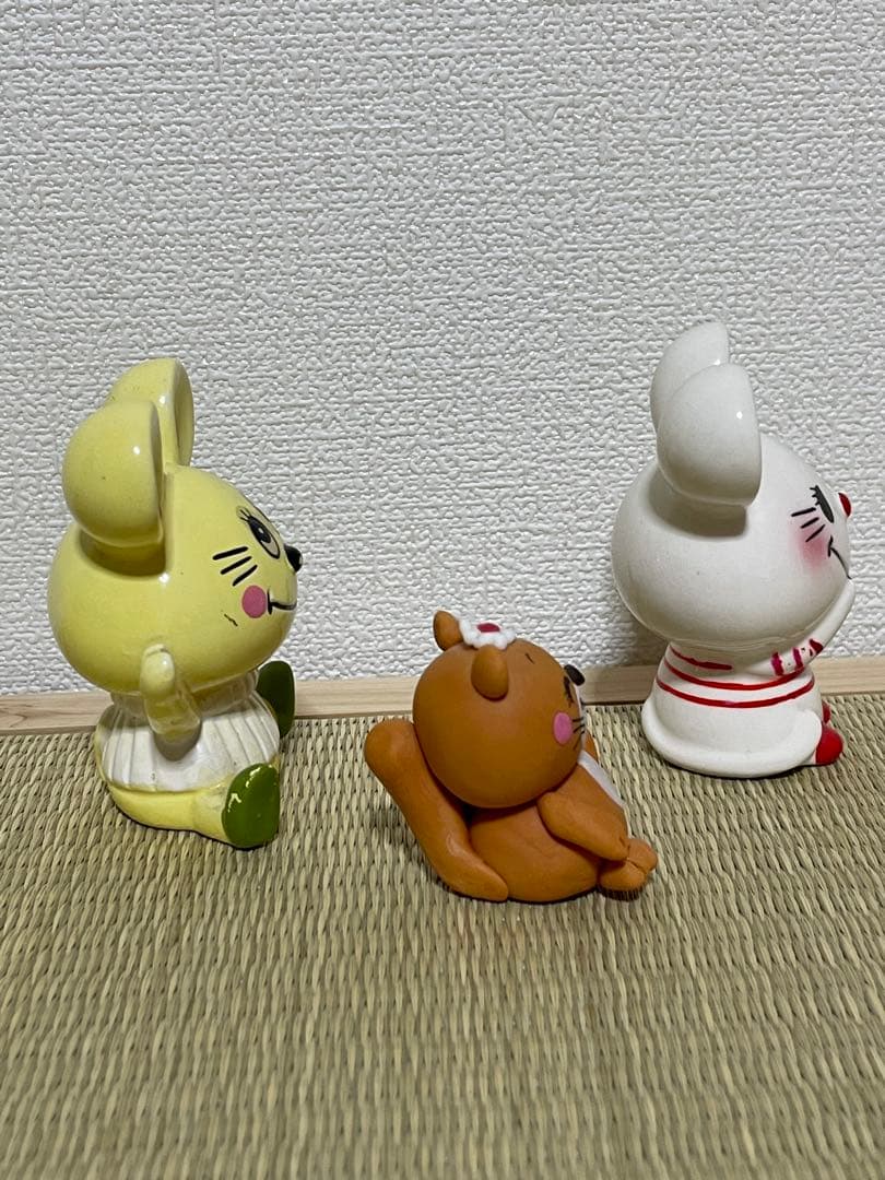 内藤ルネ　ねずみ　セット　おまけの粘土のビーバー　陶器　昭和レトロ