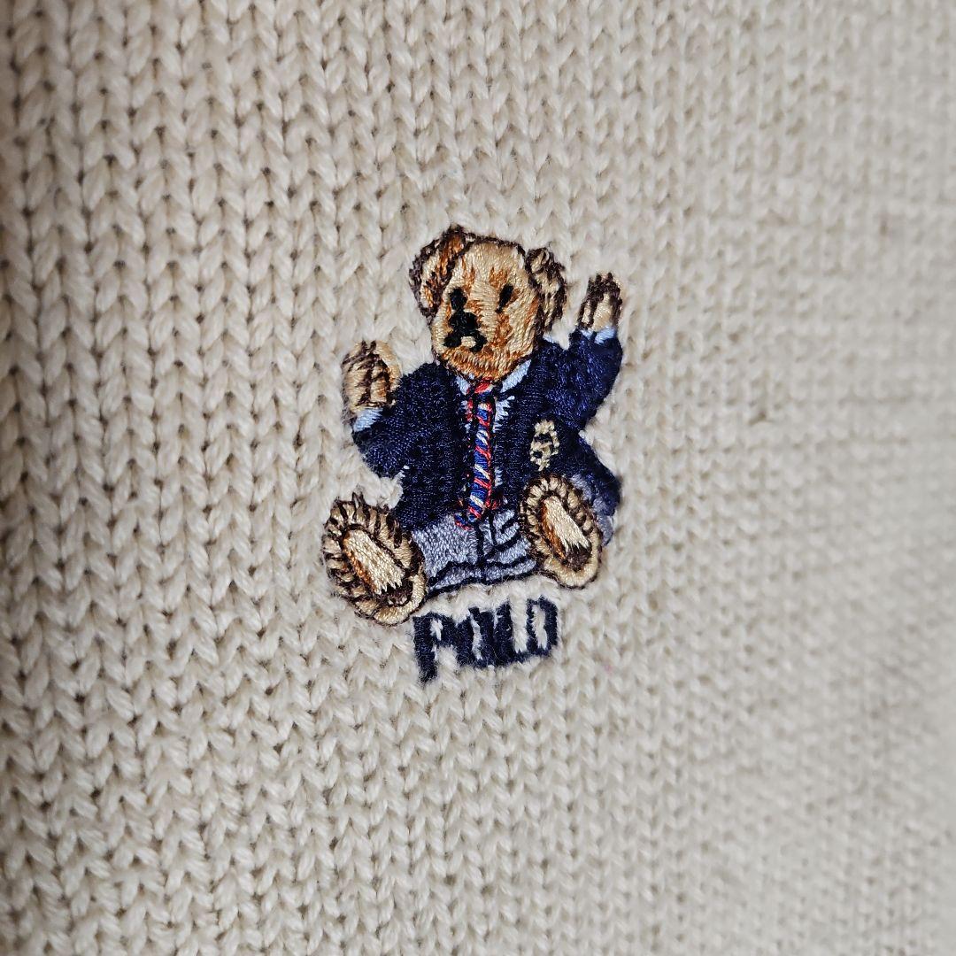 ★Polo by Ralph Lauren ポロベア刺繍 ニット（クリーム色）