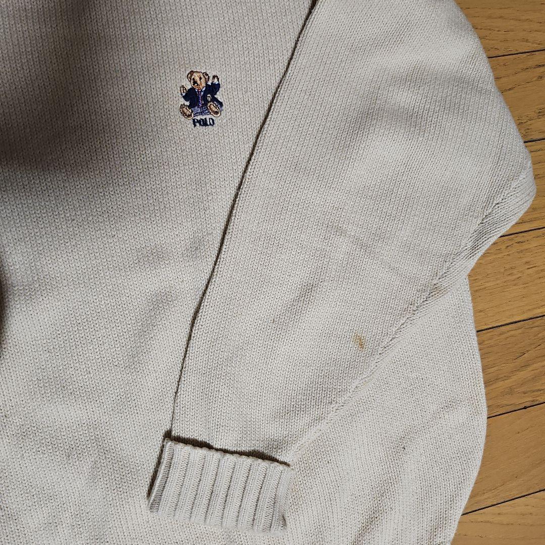 ★Polo by Ralph Lauren ポロベア刺繍 ニット（クリーム色）