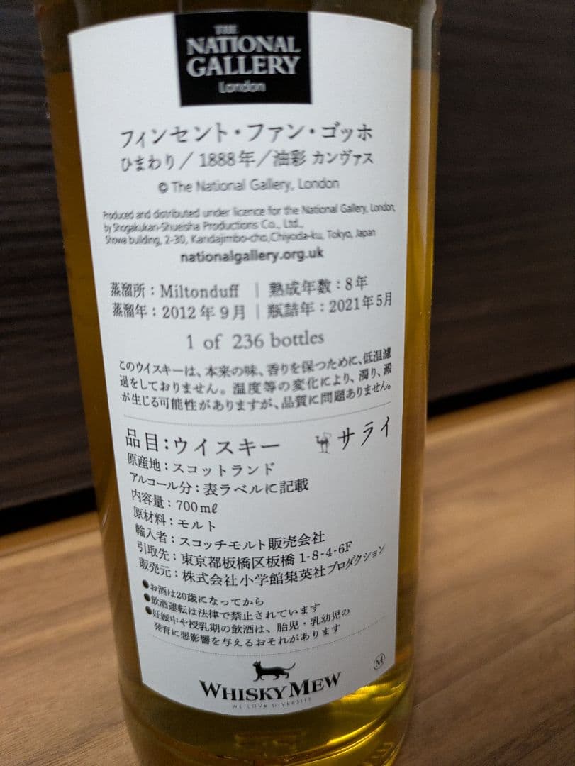 ファン・ゴッホ『ひまわり』ミルトンダフ2012 8年 59.6%