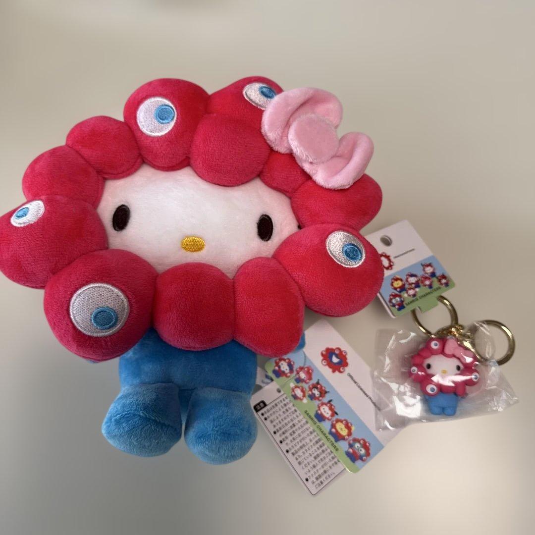 ミャクミャク ハローキティ ぬいぐるみ ＆キティ キーホルダー セット