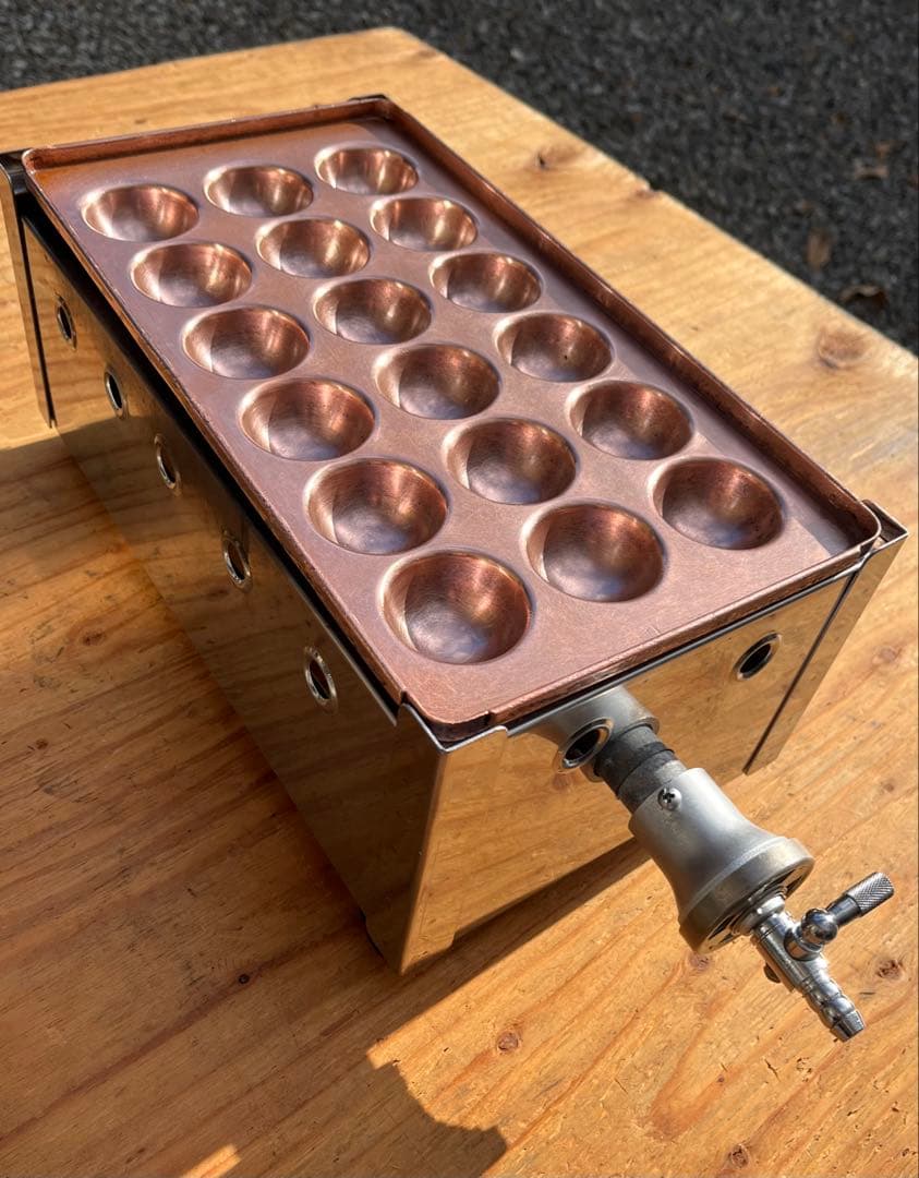 銅板たこ焼き器　プロパンガス用　18個