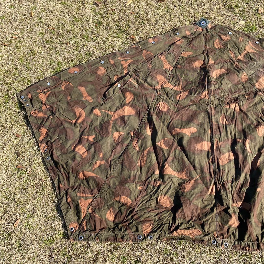 ハンガリー軍幕①　ポンチョ　２枚　ポール・ペグセット　 ワンポールテント