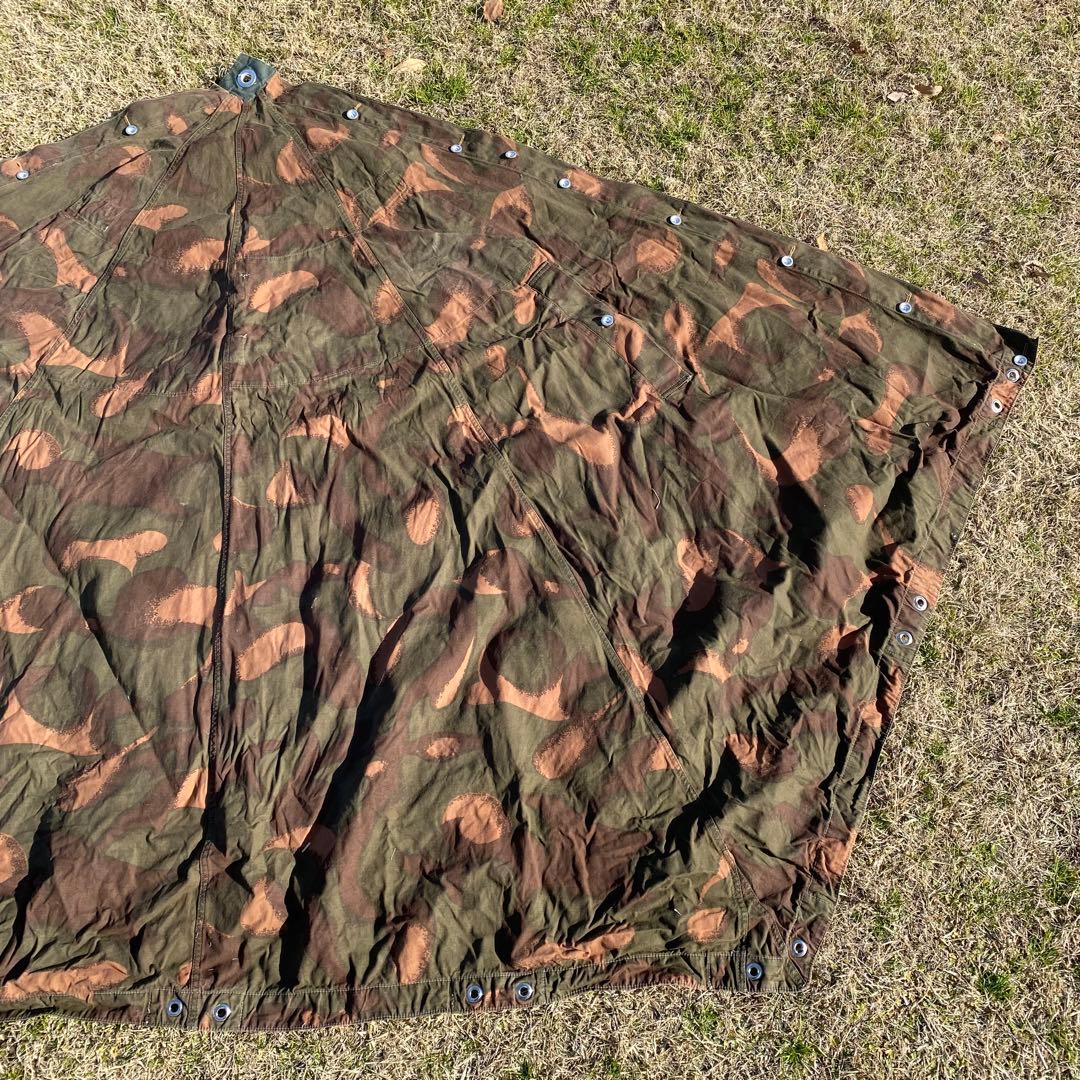 ハンガリー軍幕①　ポンチョ　２枚　ポール・ペグセット　 ワンポールテント