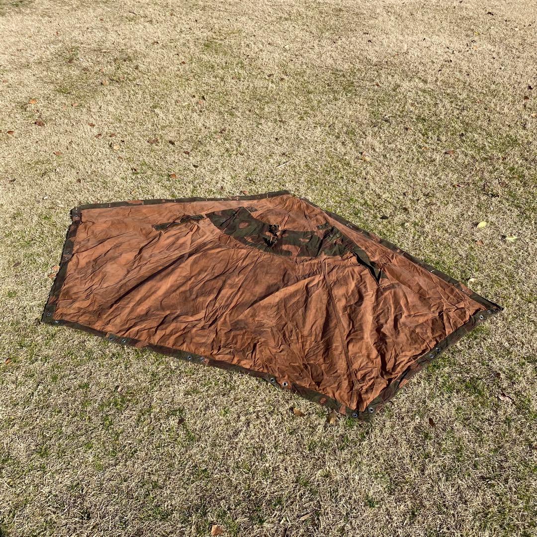 ハンガリー軍幕①　ポンチョ　２枚　ポール・ペグセット　 ワンポールテント