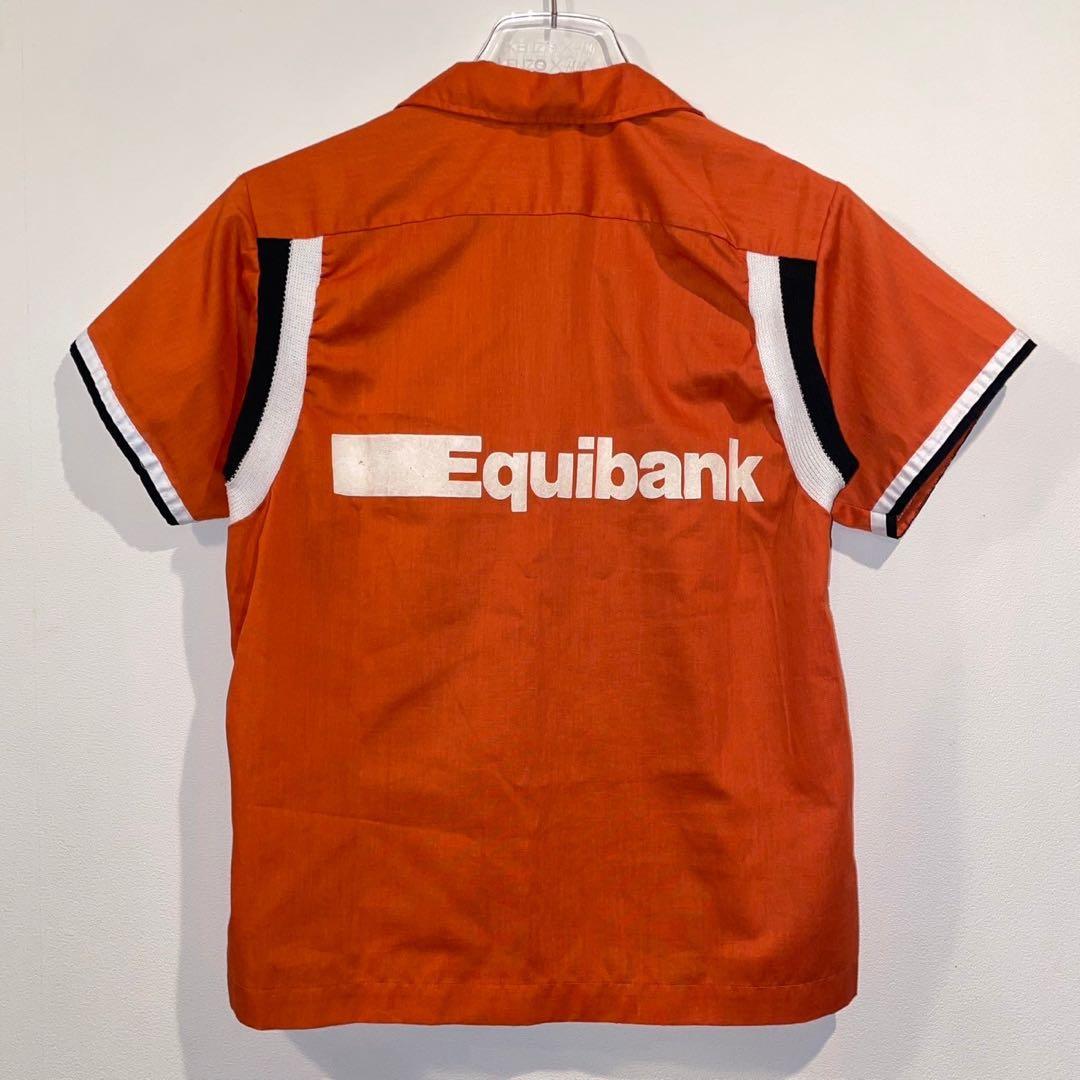 70s ヒルトン ボーリングシャツ USA製 レディース Hilton オレンジ